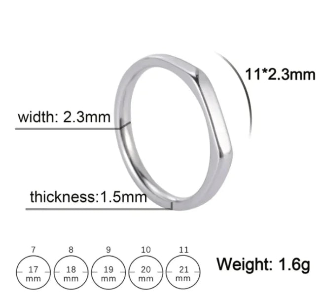 Trendy Steel Minimalist Ring