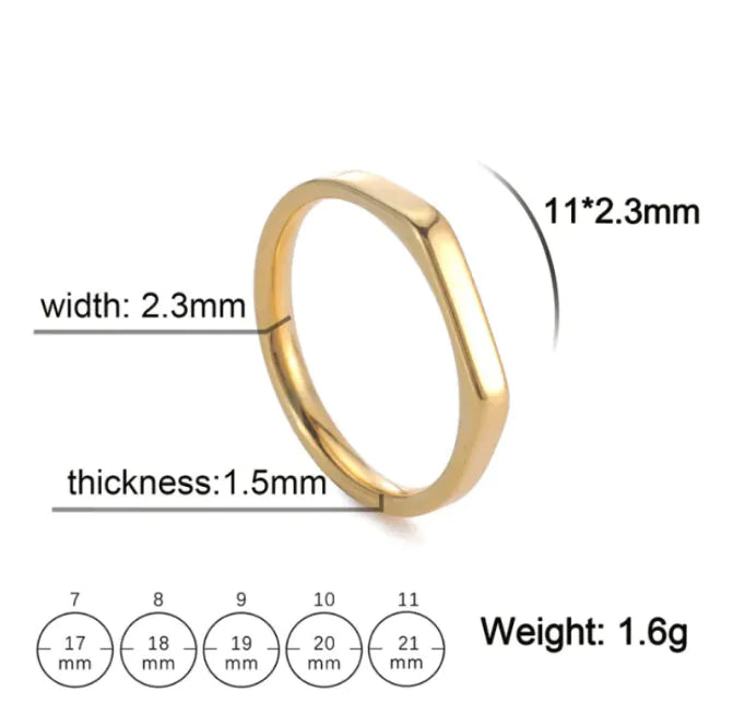 Trendy Steel Minimalist Ring
