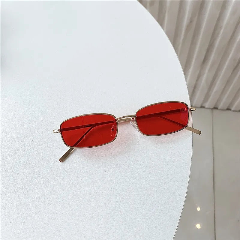 Trendy Small Frame Rectangular Sunglasses