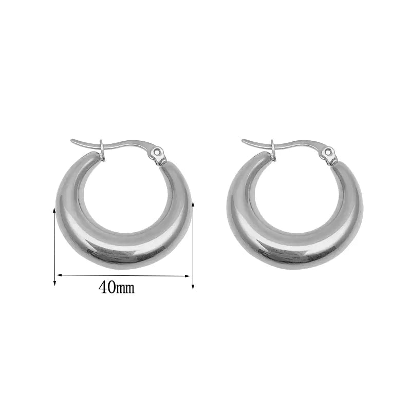 925 Sterling Silver Water Drop Oval Earrings Trendy