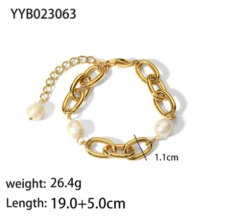 14K Gold Baroque Pearl Bracelet